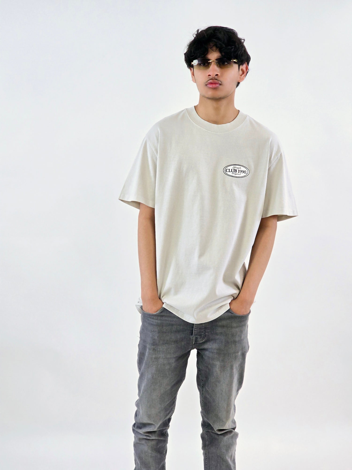 Bone Oversized Graphic T-Shirt
