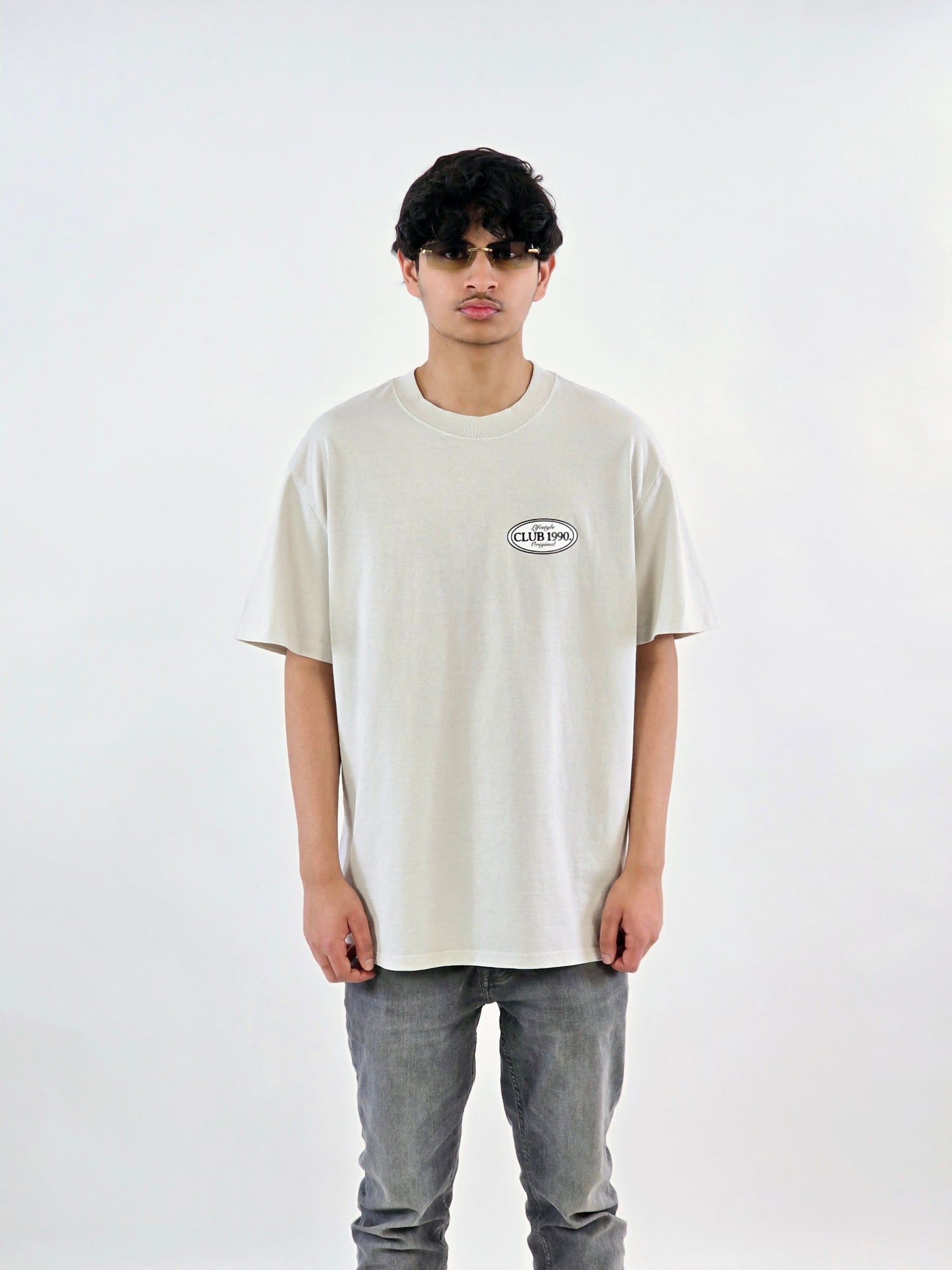 Bone Oversized Graphic T-Shirt