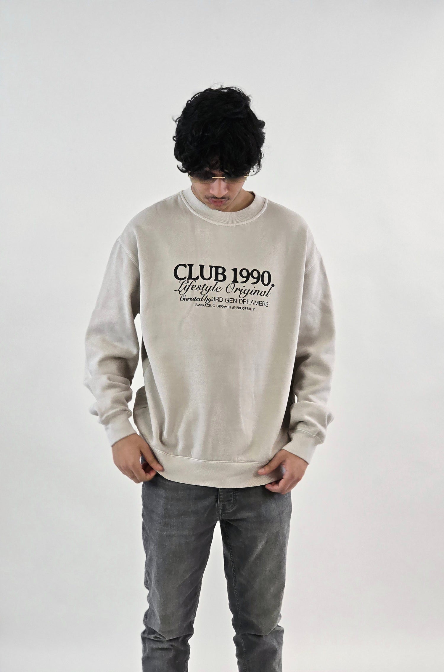 Stone Oversized Dreamer Sweatshirt